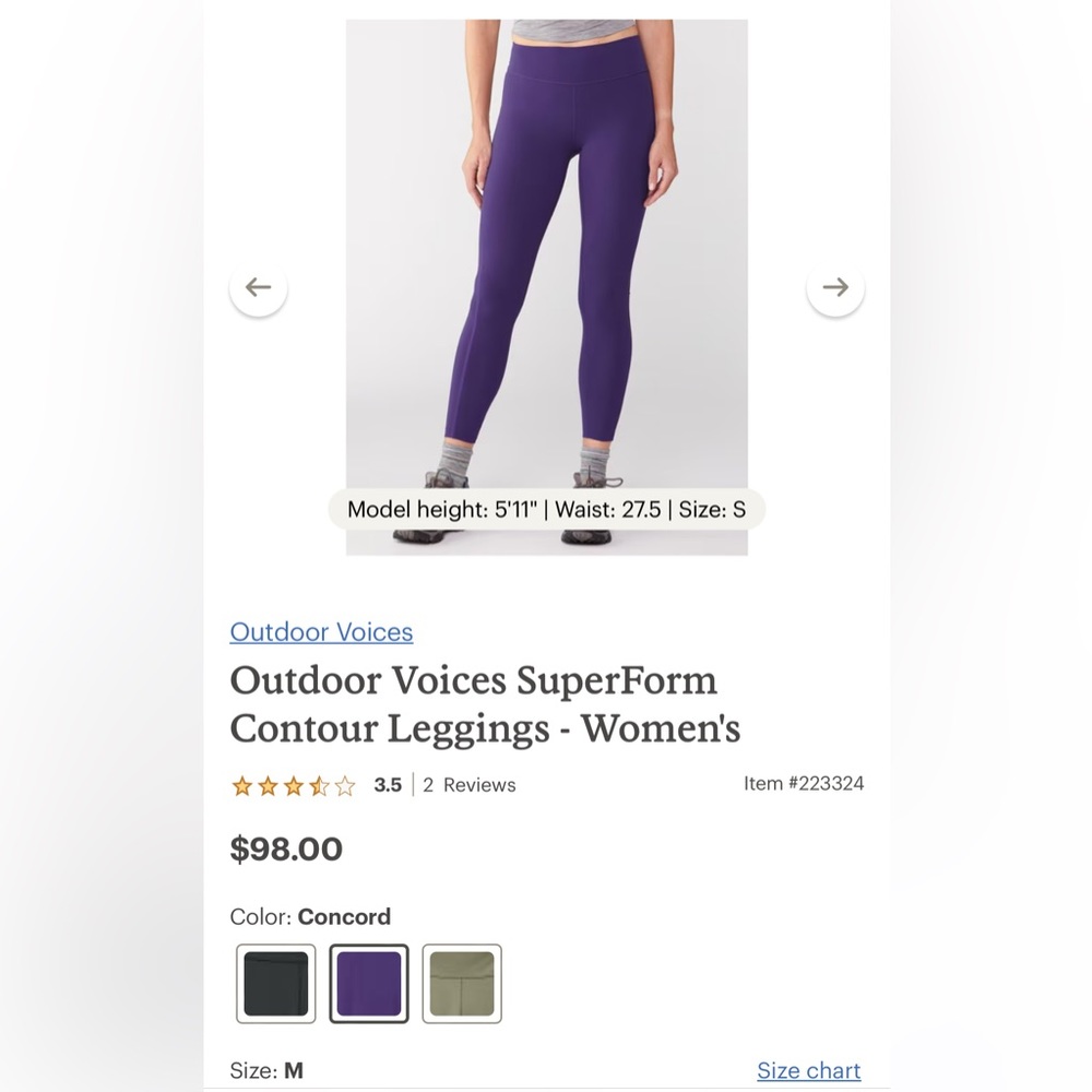 Outdoor Voices Purple Leggings